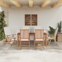 Silla de Jardín con cojín 6 pcs Marrón 57 x 71.5 x 104cm