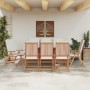 Silla de Jardín con cojín 8 pcs Marrón 57 x 71.5 x 104cm