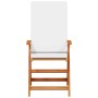 Silla de Jardín con cojín 8 pcs Marrón 57 x 71.5 x 104cm