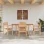 Conjunto de Comedor de Jardín 5 pcs Marrón