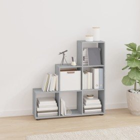 Estantería forma de escalera madera contrachapada gris Sonoma