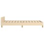 Bed frame with cream fabric headboard 80x200 cm by vidaXL, Beds and slatted bases - Ref: Foro24-3125014, Price: 141,03 €, Dis...