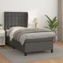 Cama box spring con colchón cuero sintético gris 80x200 cm de vidaXL, Camas y somieres - Ref: Foro24-3129001, Precio: 326,66 ...