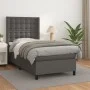 Cama box spring con colchón cuero sintético gris 80x200 cm de vidaXL, Camas y somieres - Ref: Foro24-3132469, Precio: 338,84 ...