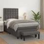 Cama box spring con colchón cuero sintético gris 80x200 cm de vidaXL, Camas y somieres - Ref: Foro24-3137633, Precio: 352,94 ...