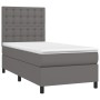 Boxspringbett mit grauer Kunstledermatratze 80x200 cm von vidaXL, Betten und Lattenroste - Ref: Foro24-3142813, Preis: 315,46...