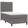 Cama box spring con colchón cuero sintético gris 80x200 cm de vidaXL, Camas y somieres - Ref: Foro24-3142813, Precio: 326,53 ...