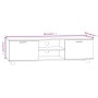 Mueble para TV madera contrachapada roble ahumado 140x40,5x35cm