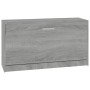 Banco zapatero madera contrachapada gris Sonoma 80x24x45 cm en Zapateros y organizadores de calzado | Comprar online en Foro24
