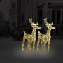 Renos de Navidad 2 unidades 80 LED blanco cálido acrílico