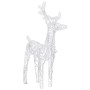 Renos de Navidad 2 unidades 80 LED blanco frío acrílico