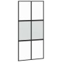 Puerta corredera herrajes negro 102,5x205 cm vidrio templado