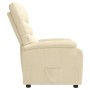 Sillón reclinable de tela crema