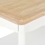Mesa de centro madera maciza pino blanco marrón 87,5x42x44 cm