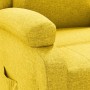 Sillón reclinable de tela amarillo