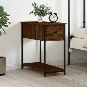 Mesita de noche madera de ingeniería marrón roble 30x60x60 cm de vidaXL, Mesitas de noche - Ref: Foro24-826061, Precio: 39,31...