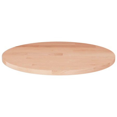 Superficie de mesa redonda madera de roble sin tratar Ø30x1,5cm