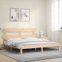 Doppelbettgestell mit Kopfteil aus Massivholz von vidaXL, Betten und Lattenroste - Ref: Foro24-3193546, Preis: 152,97 €, Raba...