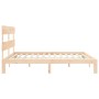 Doppelbettgestell mit Kopfteil aus Massivholz von vidaXL, Betten und Lattenroste - Ref: Foro24-3193546, Preis: 152,97 €, Raba...
