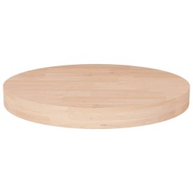 Superficie de mesa redonda madera de roble sin tratar Ø40x4 cm Superficie de mesa redonda madera de roble sin tratar Ø40x4 cm