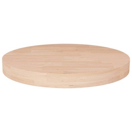 Superficie de mesa redonda madera de roble sin tratar Ø50x4 cm en Tableros para mesas | Comprar online en Foro24