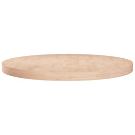 Superficie de mesa redonda madera de roble sin tratar Ø60x4 cm Superficie de mesa redonda madera de roble sin tratar Ø60x4 cm