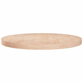 Superficie de mesa redonda madera de roble sin tratar Ø80x4 cm Superficie de mesa redonda madera de roble sin tratar Ø80x4 cm