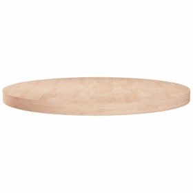 Superficie de mesa redonda madera de roble sin tratar Ø80x4 cm Superficie de mesa redonda madera de roble sin tratar Ø80x4 cm