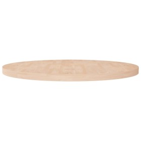 Superficie de mesa redonda madera de roble sin tratar Ø90x4 cm Superficie de mesa redonda madera de roble sin tratar Ø90x4 cm