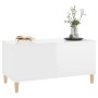 Mesa de centro madera contrachapada blanco brillo 90x44,5x45 cm de vidaXL, Mesas de centro - Ref: Foro24-819582, Precio: 69,3...