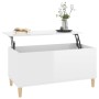 Couchtisch aus glänzend weißem Sperrholz, 90 x 44,5 x 45 cm von vidaXL, Couchtisch - Ref: Foro24-819582, Preis: 69,42 €, Raba...
