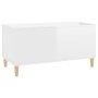 Couchtisch aus glänzend weißem Sperrholz, 90 x 44,5 x 45 cm von vidaXL, Couchtisch - Ref: Foro24-819582, Preis: 69,42 €, Raba...