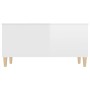 Couchtisch aus glänzend weißem Sperrholz, 90 x 44,5 x 45 cm von vidaXL, Couchtisch - Ref: Foro24-819582, Preis: 69,42 €, Raba...
