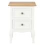 Mesitas de noche 2 unidades MDF blanco 35x30x49 cm