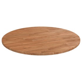 Tablero de mesa redonda madera de roble marrón claro Ø70x1,5 cm Tablero de mesa redonda madera de roble marrón claro Ø70x1,5 cm