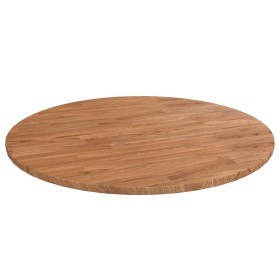 Tablero de mesa redonda madera de roble marrón claro Ø80x1,5 cm Tablero de mesa redonda madera de roble marrón claro Ø80x1,5 cm