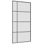 Puerta corredera set herrajes negra 102,5x205 cm ESG vidrio
