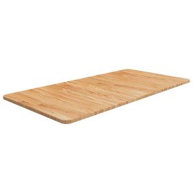 Encimera baño madera maciza tratada marrón claro 100x50x1,5 cm