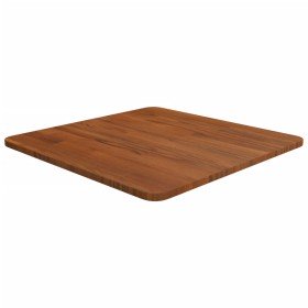 Tablero de mesa cuadrada madera roble marrón oscuro 50x50x1,5cm