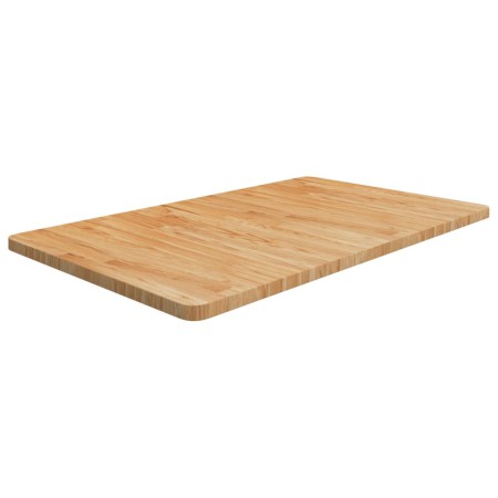 Encimera baño madera maciza tratada marrón claro 100x60x2,5 cm