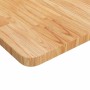 Encimera baño madera maciza tratada marrón claro 100x60x2,5 cm