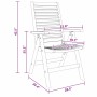 Silla de Jardín 4 pcs Marrón 52 x 64.5 x 108 cm