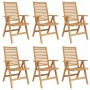 Silla de Jardín 6 pcs Marrón 52 x 64.5 x 108 cm
