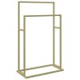 Toallero de pie de hierro dorado 48x24x78,5 cm