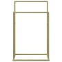 Toallero de pie de hierro dorado 48x24x78,5 cm