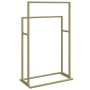 Toallero de pie de hierro dorado 48x24x78,5 cm