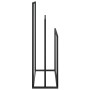 Toallero de pie de hierro negro 48x24x79 cm