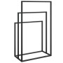 Toallero de pie de hierro negro 48x24x79 cm