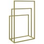 Toallero de pie de hierro dorado 48x24x79 cm