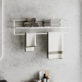 Toallero de hierro blanco 95x25x22 cm Toallero de hierro blanco 95x25x22 cm